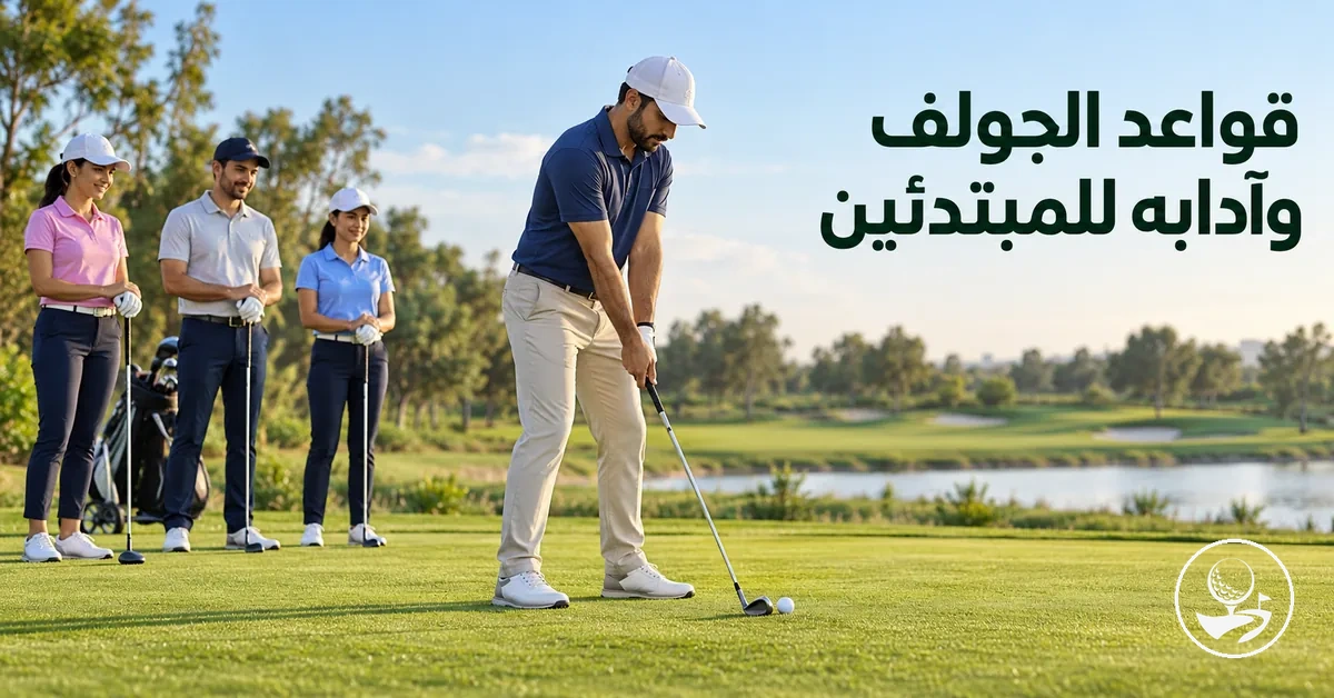 لاعبو جولف مبتدئون يلتزمون بالقواعد وآداب اللعب في الملعب