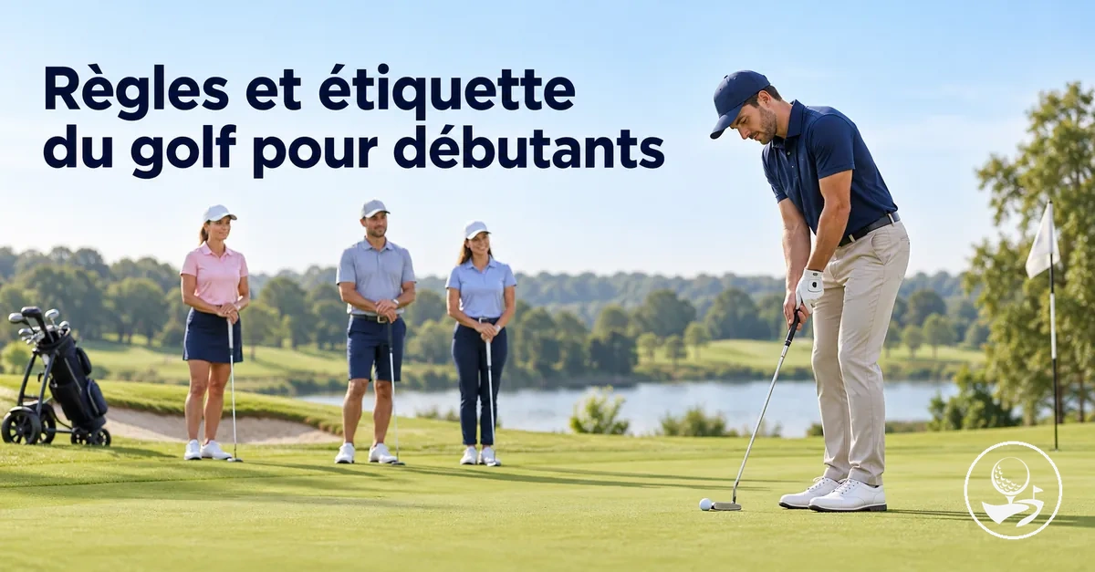 Golfeurs débutants respectant les règles et l'étiquette sur le parcours
