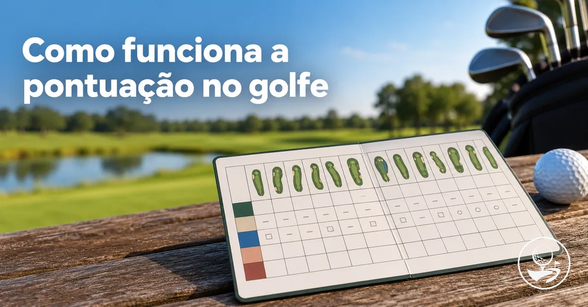 Cartão de pontuação de golfe mostrando a pontuação básica para iniciantes